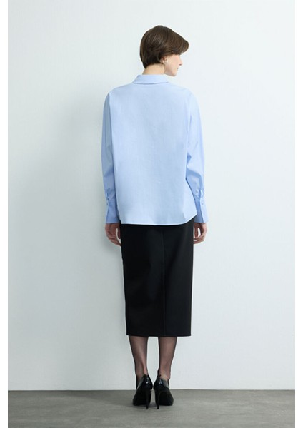 Poplin Gömlek Mavi 130M2234000 indirimleri