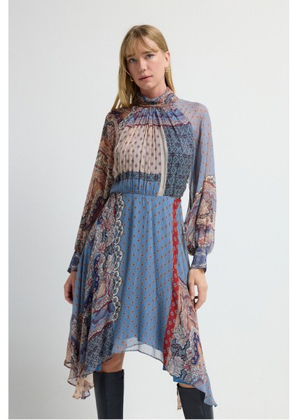 Volanlı Elbise Emp.mavi 12445777000 fiyatları