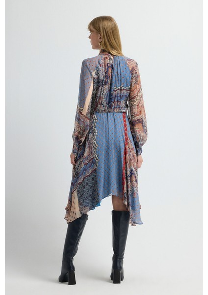 Volanlı Elbise Emp.mavi 12445777000