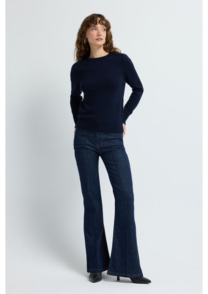 Bisiklet Yaka Triko Kazak Lacivert 13945645000 modelleri