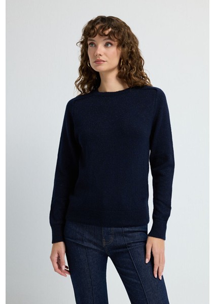 Bisiklet Yaka Triko Kazak Lacivert 13945645000 fırsatları