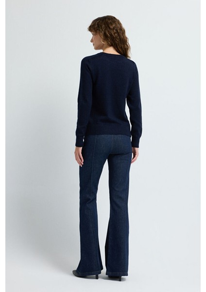 Bisiklet Yaka Triko Kazak Lacivert 13945645000 indirimleri