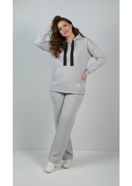 Kadın Büyük Beden Uzun Kollu Kapüşonlu Eşofman Takımı 8228-26 fiyatları