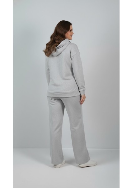 Kadın Büyük Beden Uzun Kollu Kapüşonlu Eşofman Takımı 8228-26 modelleri