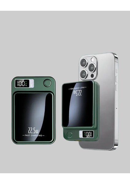 bulurum magsafe powerbank 10.000 mah kablosuz ve dijital ekranlı hızlı şarj cihazı modelleri