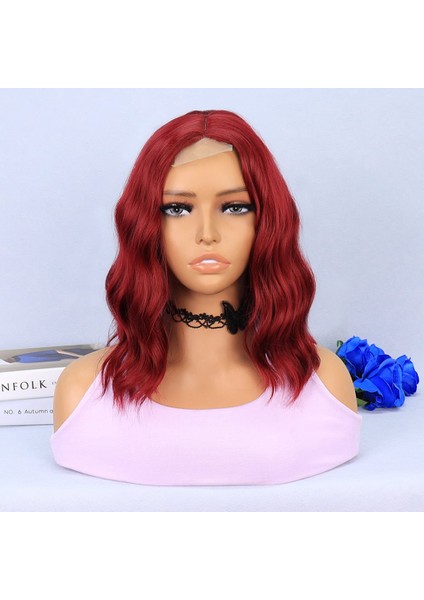 Kızıl Fiber Sentetik Tül Peruk