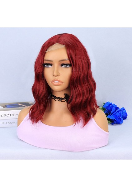 Kızıl Fiber Sentetik Tül Peruk modelleri
