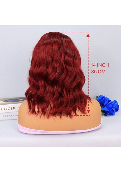 Kızıl Fiber Sentetik Tül Peruk indirimleri