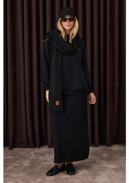 Dokulu Triko Etek Siyah indirimleri