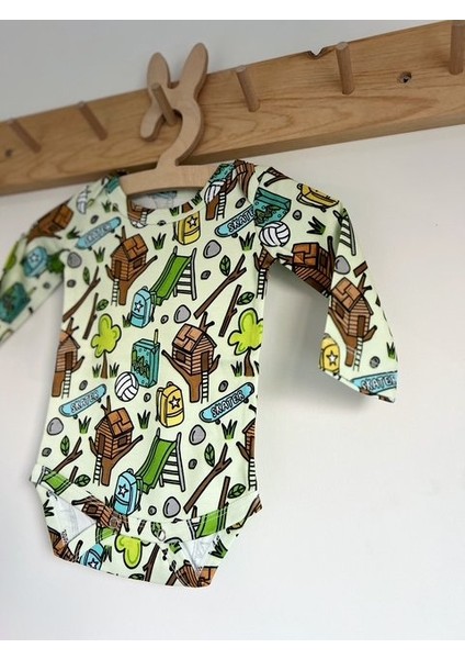 Garden Yeşil %100 Organik Pamuklu Unisex Kız Erkek Bebek Body Zıbın fiyatları