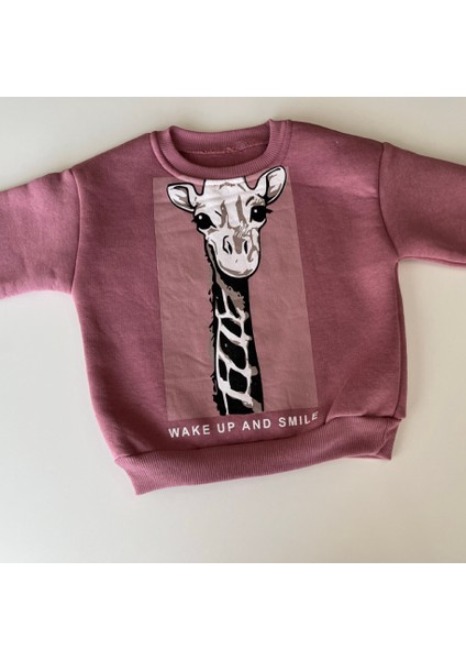 BRK2316 Kız Çocuk 3 Iplik Gül Kurusu Eşofman Takımı fırsatları