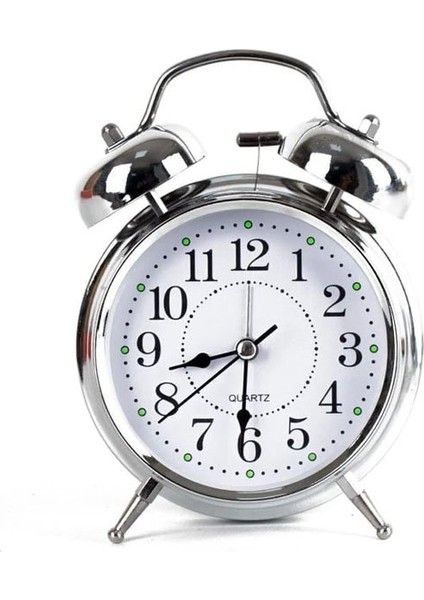 Gümüş Renk Metal Çalar Masa Saati fiyatları