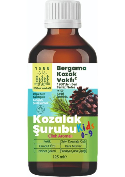 Vakfı Kozalak Şurubu Kids Çocuklar Için Çilek Aromalı 125 ml fiyatları