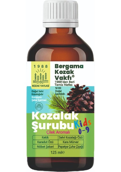 Vakfı Kozalak Şurubu Kids Çocuklar Için Çilek Aromalı 125 ml modelleri