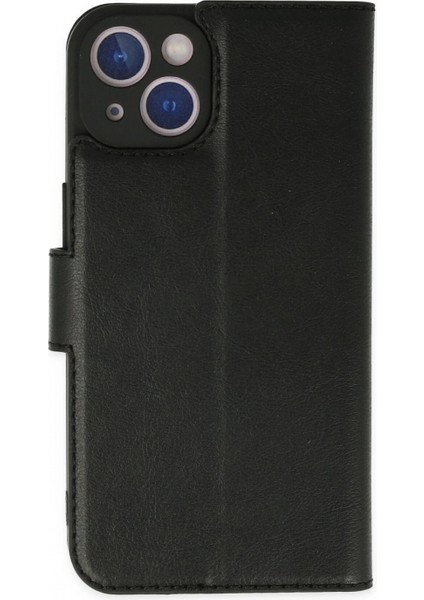 iPhone 14 Plus Kılıf Trend S Plus Kapaklı Kılıf - Siyah (K95)