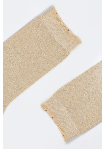 Kadın Shine Soket Çorap Gold