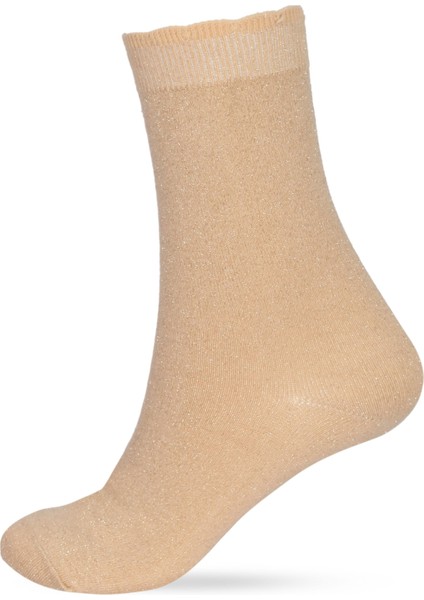 Kadın Shine Soket Çorap Gold