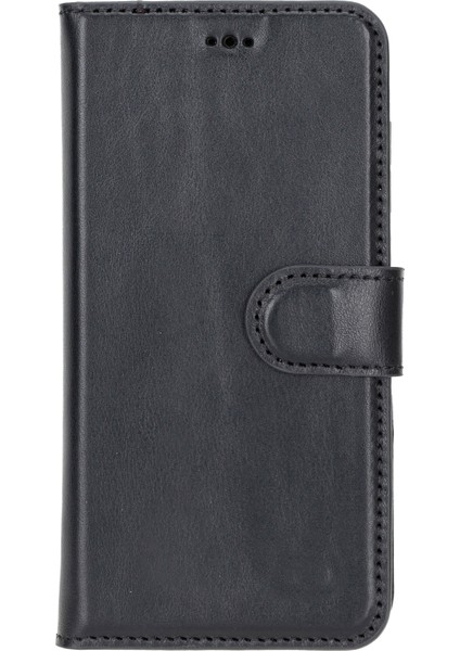 Samsung Galaxy S24 Plus Uyumlu, Deri Cüzdanlı Kılıf, Parlak Siyah indirimleri