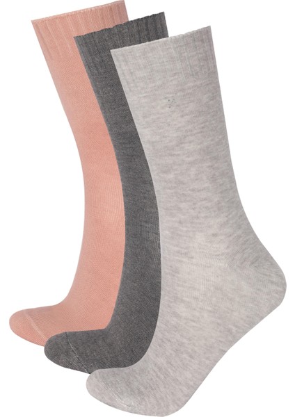 Kadın 3'lü Paket Melissa Modal Soket Çorap Antrasit -Pudra Pembe-Gri Melanj indirimleri