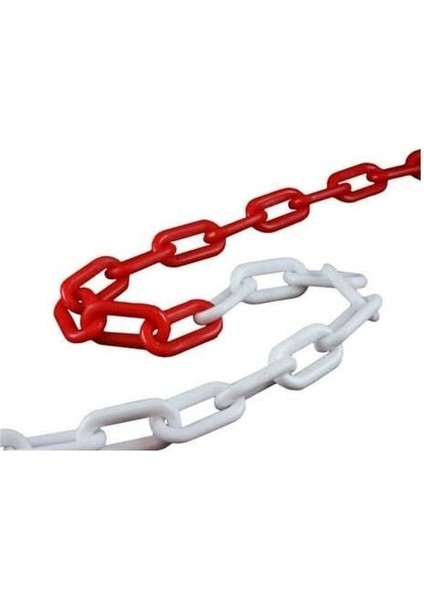 bulurum plastik zincir kırmızı beyaz ( 5 metre)