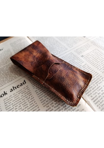 Crazy Gerçek Deri Özel Kalemleriniz Için Kalemlik ( 3*4 Kalem Için ) 28 cm \ 8 cm Büyük Boy NLU11