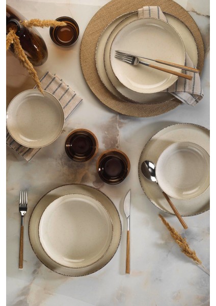 Moderna 8 Parça 2 Kişilik Yemek Takımı Tarçın