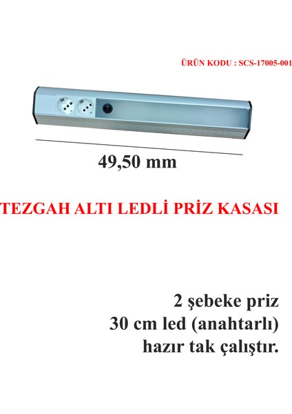 Tezgah Altı Priz Kasası Ledli modelleri