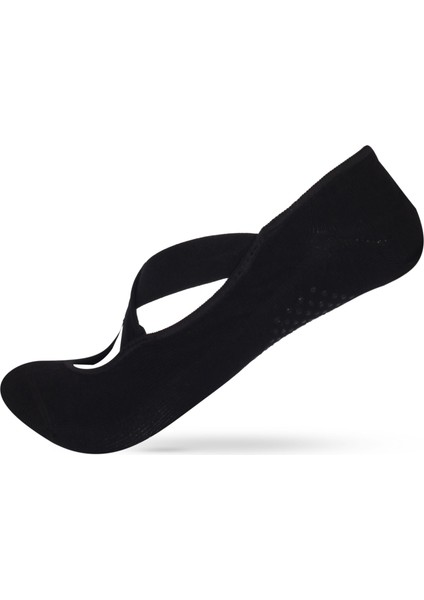 Kadın 2'li Asta Yoga/Pilates Çorabı Siyah / Simli Siyah indirimleri