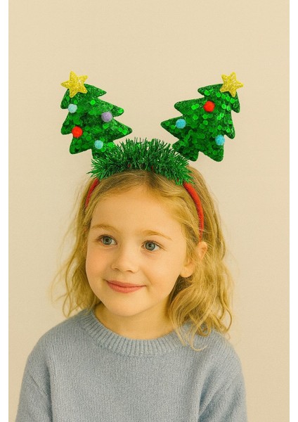 Yılbaşı Ağaçlı Işıltılı Taç – Kutlama ve Parti Aksesuarı (2)