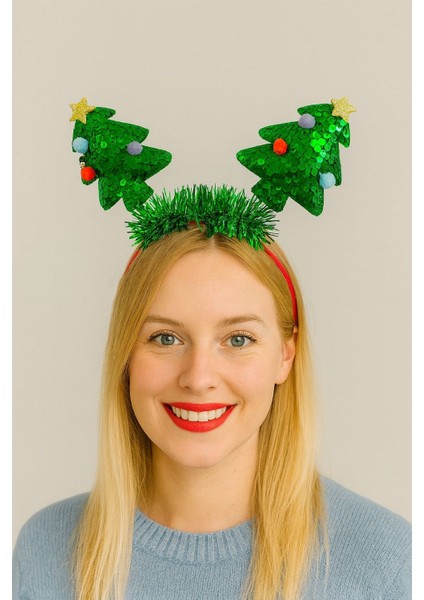 Yılbaşı Ağaçlı Işıltılı Taç – Kutlama ve Parti Aksesuarı (2) fiyatları