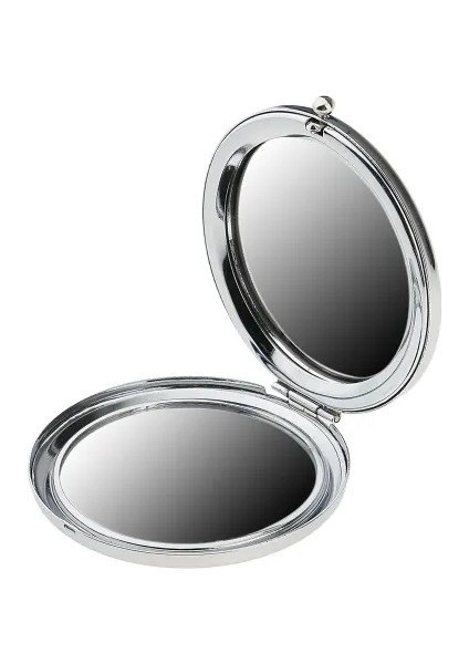 Promosyon Yuvarlak Cep Aynası Gümüş Renk