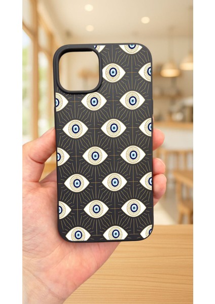 iPhone 13/14 - Evıl Eye Desenli Silikon Darbe Emici Klasik Korumalı Rubber KILIF277 fiyatları