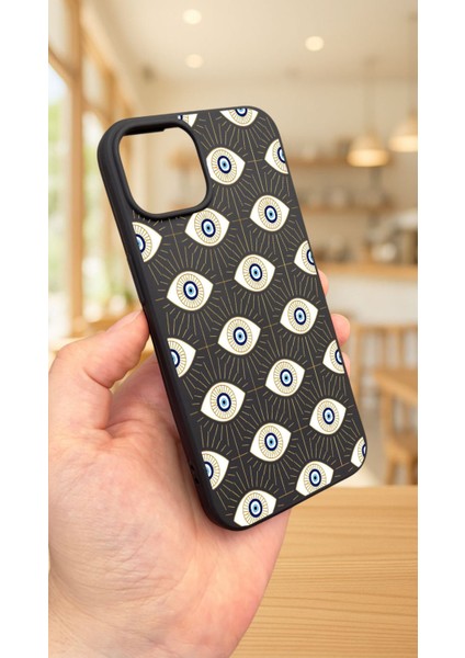 iPhone 12 ve 12 Pro Uyumlu Evıl Eye Desenli Silikon Darbe Emici Klasik Korumalı Rubber KILIF277 modelleri