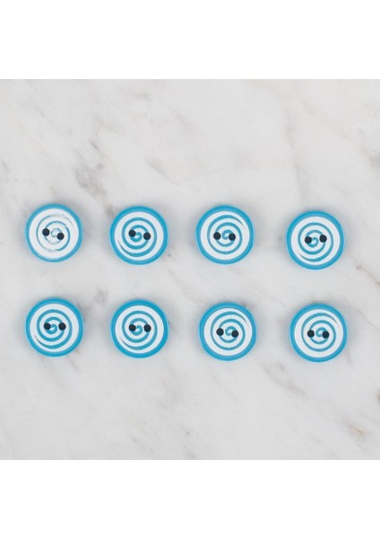 Loren Crafts Mavi 8 Li Yuvarlak Düğme - 453 fiyatları