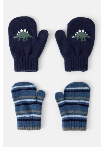 Erkek Çocuk Desenli 2li Eldiven