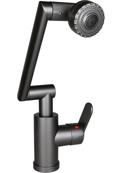 Gri - 1080 Derece Dönebilen Çok Fonksiyonlu Musluk Batarya KTX-3308 (5067)