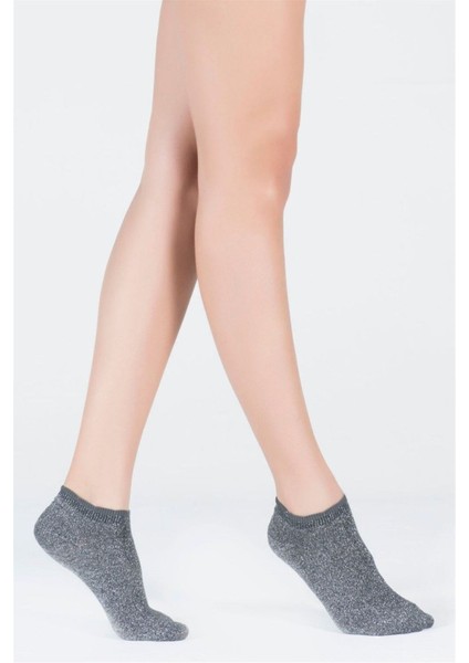 Kadın Shine Patik Çorap Antrasit modelleri