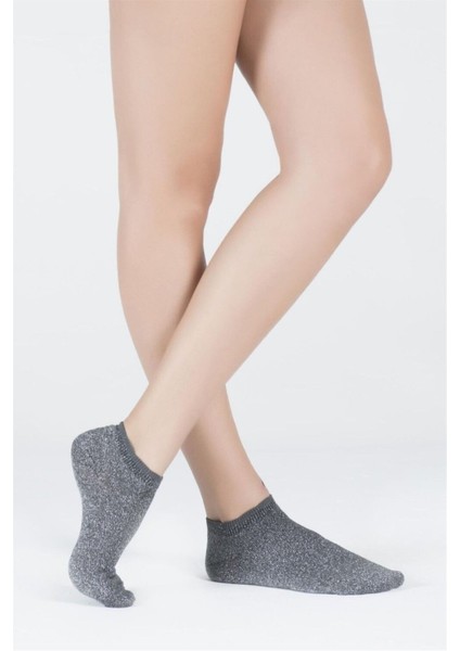 Kadın Shine Patik Çorap Antrasit indirimleri