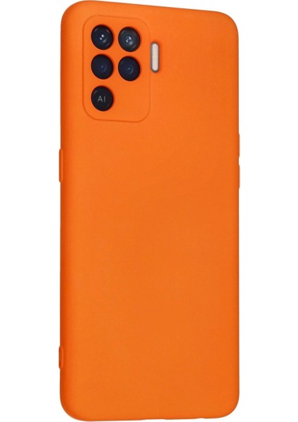 Oppo Reno 5 Lite Kılıf Nano Içi Kadife Silikon - Turuncu (K95) fiyatları