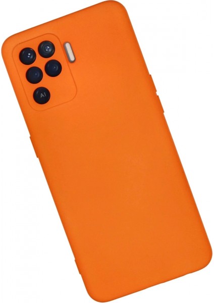 Oppo Reno 5 Lite Kılıf Nano Içi Kadife Silikon - Turuncu (K95) modelleri