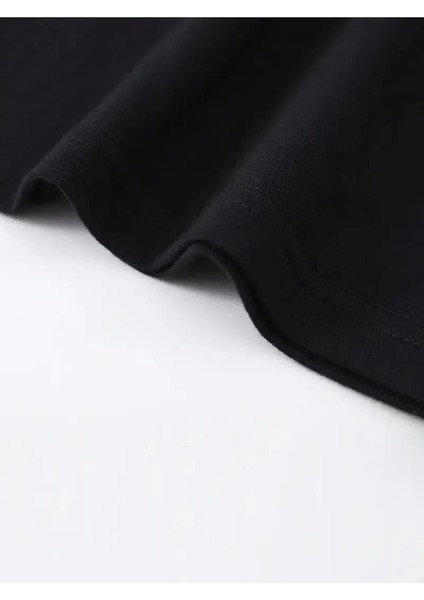 20/1 Penye Compack Spaceballs Erkek Baskılı Oversize Bisiklet Yaka Kısa Kol Yazlık T-Shirt - Siyah modelleri