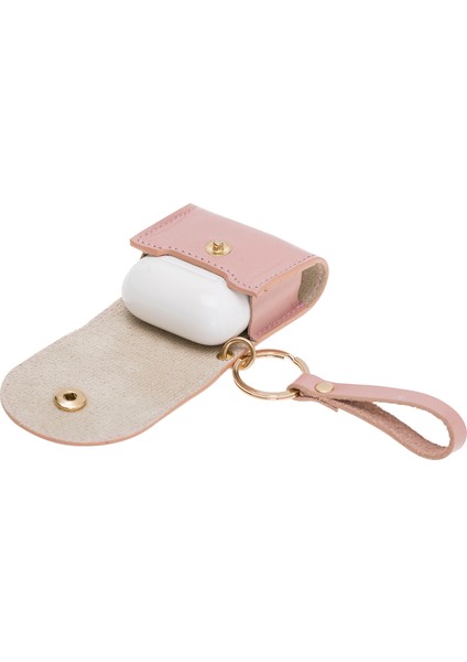 Apple Airpods 2.nesil Uyumlu Deri Kılıf Mai Snap Nu2 Pembe indirimleri