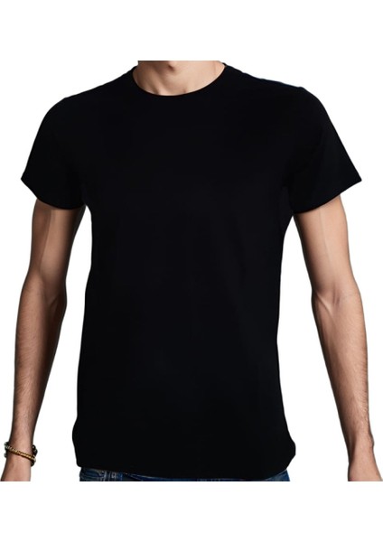 Siyah Baskısız T-Shirt