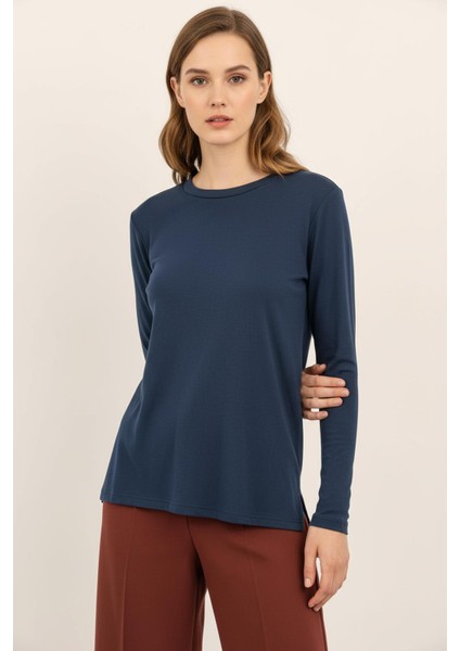 8229A Bisiklet Yak Yırtmaçlı Tunik Laci