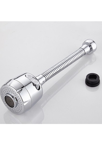 360° Dönerli Fonksiyonlu Mutfak Lavabo Batarya Musluk Başlığı Krom Esnek Turbo Flex