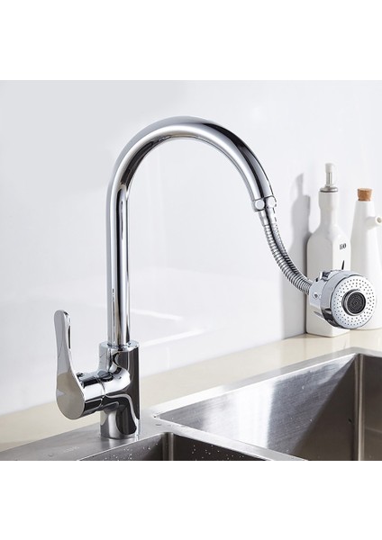 360° Dönerli Fonksiyonlu Mutfak Lavabo Batarya Musluk Başlığı Krom Esnek Turbo Flex modelleri