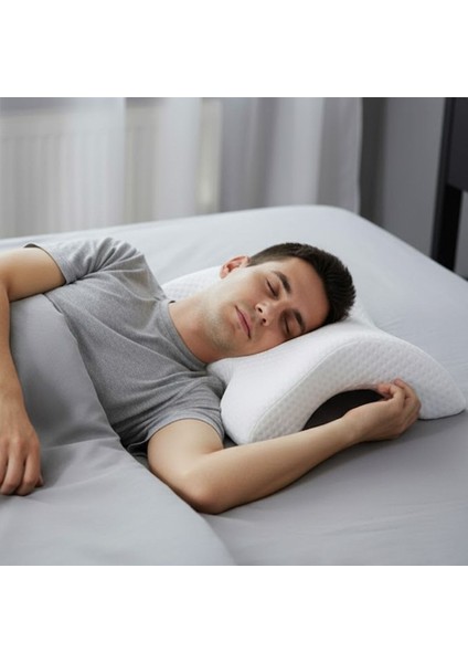 Buffer® % 100 Visco Kavisli Ortopedik Yıkanabilir Kumaş Kılıflı Bel Boyun Bacak Ağrıları Için Yastık modelleri