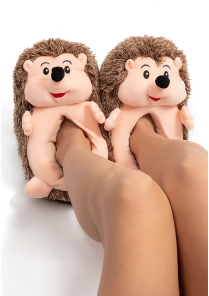 Lisi Kadın, Garson Boy Hayvanlı Panduf Kahverengi 36/41