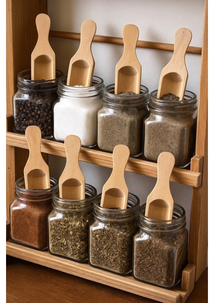 3 Adet Baharat Küreği Kaşığı / Baharatlık / Baharat Kaşığı Sunumlıuk