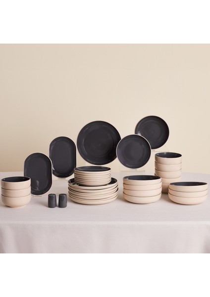 Earth Collection Terra 36 Parça 8 Kişilik Yemek Takımı Antrasit fırsatları